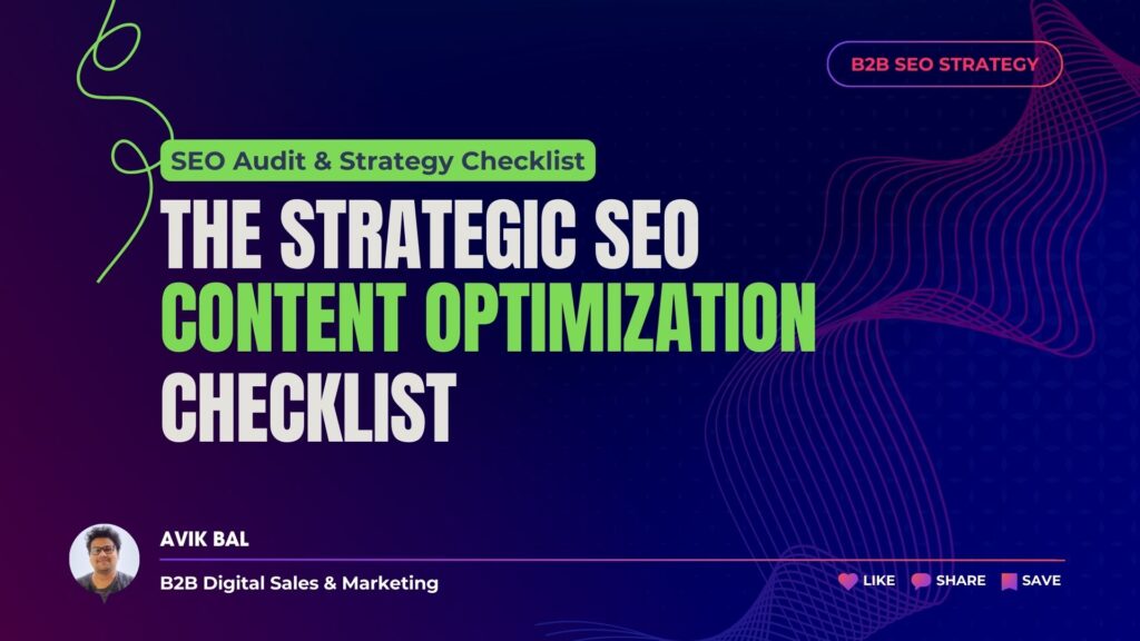 SEO Content Optimization Checklist